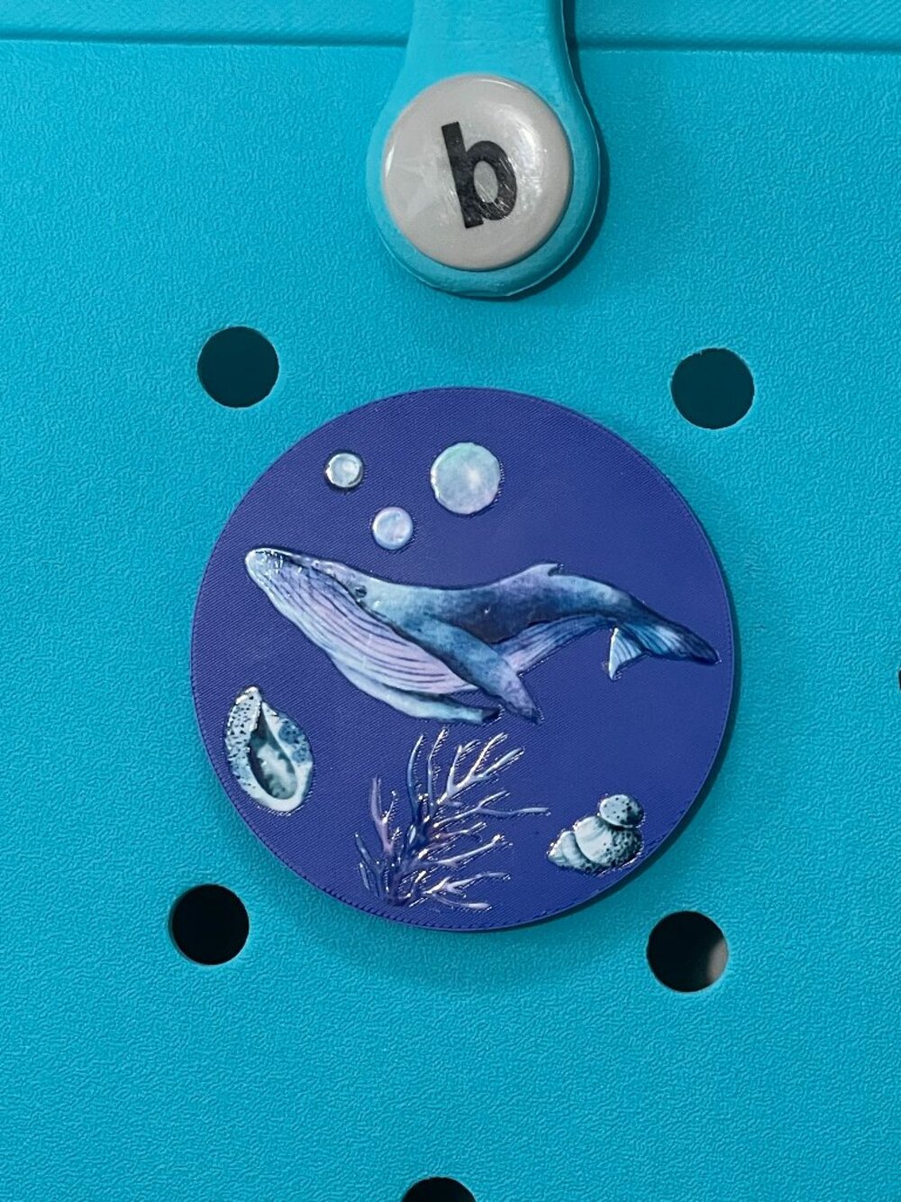 Whale Bogg Charm-Ocean Themed Bogg Charm-New!